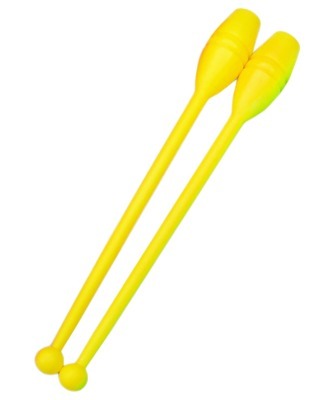 Булавы для художественной гимнастики У714, 35 см, желтые (95602)