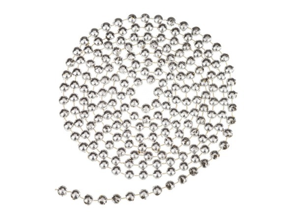 Бусы диаметр=0,8 см. длина=2 м. серебро Polite Crafts&gifts (858-012) 