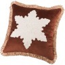 Декоративная подушка 46*46 см, "снежинка" п/э 100%, коричневая SANTALINO (850-817-07)