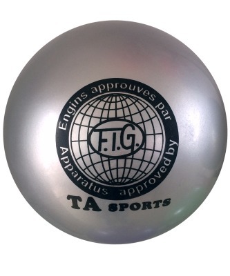 Мяч для художественной гимнастики RGB-101, 15 см, серый (271209)