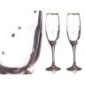 Набор бокалов для шампанского из 2 шт. с золотой каймой 170 мл. (802-510171) 