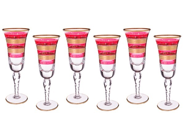 Набор бокалов для шампанского из 6 шт.250 мл.высота=24 см. Same Decorazione (103-475) 