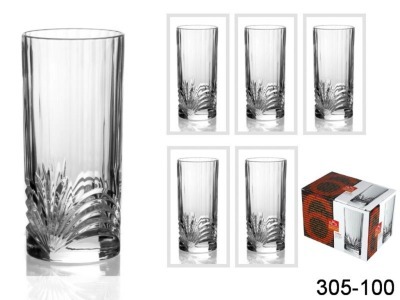 Набор стаканов из 6 шт."аурея" 320 мл. Rcr Cristalleria (305-100) 