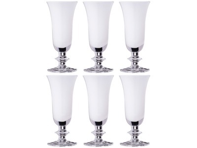 Набор бокалов для шампанского из 6 шт. 200 мл. высота=18 см. White Cristal (647-733) 
