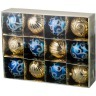 Декоративное изделие:набор шаров "модный узор синий +золото" 12 шт. Lefard (858-032)