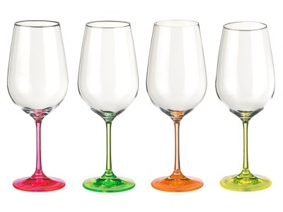 Набор бокалов для вина из 4 шт "neon" 550 мл. Crystalex Cz (674-391) 