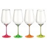 Набор бокалов для вина из 4 шт "neon" 550 мл. Crystalex Cz (674-391) 