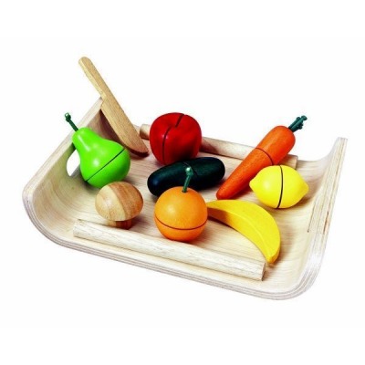 Деревянный игрушечный набор Фрукты и овощи (k3416)