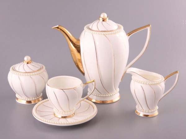 Чайный сервиз на 6 персон 15 пр. 1400/200 мл. Porcelain Manufacturing (451-072) 