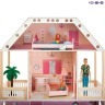 Деревянный кукольный домик "Поместье Монтевиль", с мебелью 16 предметов в наборе, для кукол 30 см (PD318)