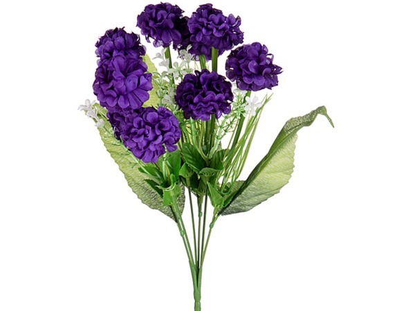 Цветок искусственный "гортензия" высота=34 см.100% полиэстр (мал-300/кор=600шт.) Huajing Plastic (23-323)