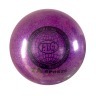 Мяч для художественной гимнастики RGB-102, 15 см, фиолетовый, с блестками (271214)