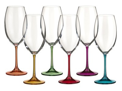 Набор бокалов для вина из 6 шт. "барбара декорейшн" 400 мл.высота=23,5 см. Crystalite Bohemia (669-113) 