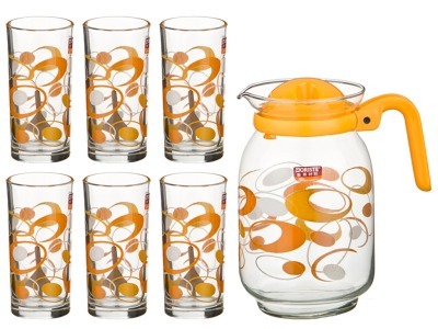 Набор 7 пр.: кувшин + 6 стаканов 1500/260 мл. Dalian Hantai (181-199) 