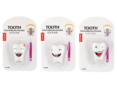 Подставка для зубных щеток "зуб" 5*4*4 см. Ningbo Gold (143-137) 