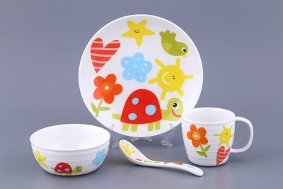 Набор посуды на 1 персону "слоник":тарелка +миска + кружка+ложка 250 мл. Oriental Ceramics (D-869-014) 