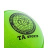 Мяч для художественной гимнастики RGB-102, 15 см, зеленый, с блестками (271217)