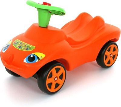 Каталка Мой любимый автомобиль оранжевая со звуковым сигналом (44600_PLS)
