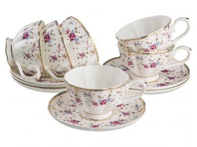 Чайный набор на 6 персон 12 пр.250 мл. Porcelain Manufacturing (264-632) 