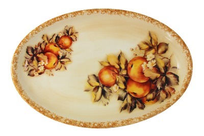 Блюдо овальное Зимние яблоки LCS (LCS1309_36-M-AL)