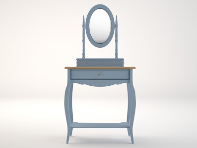 Голубой туалетный столик "Leontina" с зеркалом ST9321B-ET