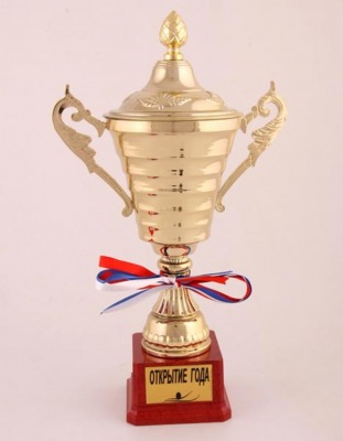 Кубок "открытие года " высота=35 см. (197-510-8) 