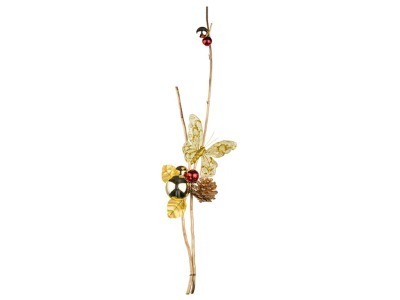 Изделие декоративное "бабочка золотая с шарами" высота=50 см.без упаковки Polite Crafts&gifts (161-126) 