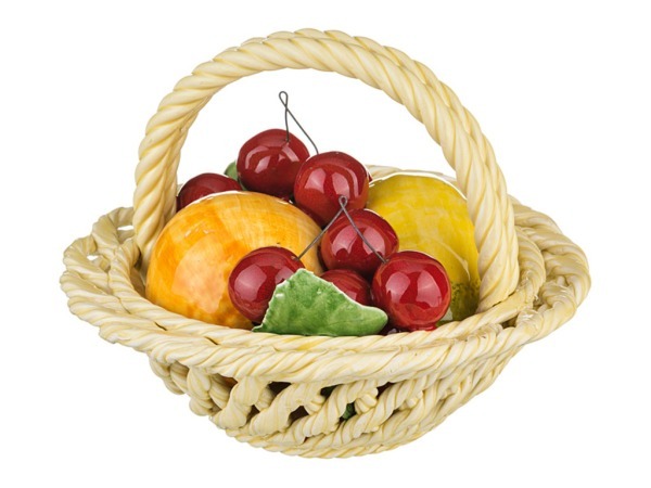 Изделие декоративное "корзина с фруктами" диаметр=19 см высота=16 см ORGIA (335-092)