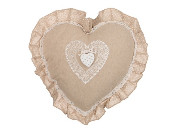 Декоративная подушка в форме сердца коллекция "кофе с молоком" 38*38 см. Gree Textile (222-249) 