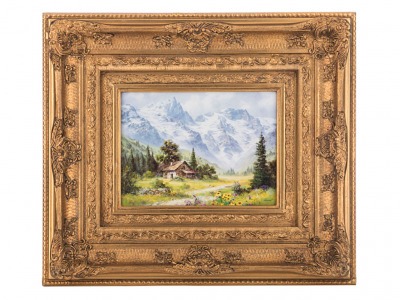 Картина "горный пейзаж" 24*18 см.багет 46*40 см. F.a.l.snc (296-146) 