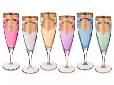 Набор бокалов для шампанского из 6 шт. "фиорентино" 200 мл.высота=21 см. Art Decor (326-020) 