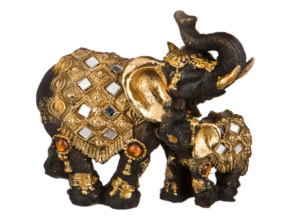 Фигурка "слон со слоненком" 13*6*10 см. Chaozhou Fountains&statues (252-540) 