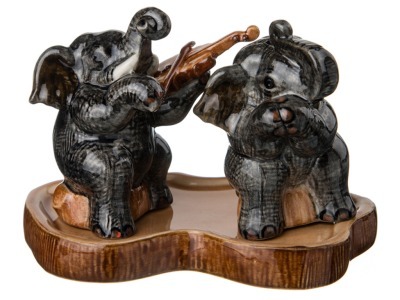 Набор фигурок "слон" из 2 шт. с подставкой 7*4*4 см. Kachen (432-124) 