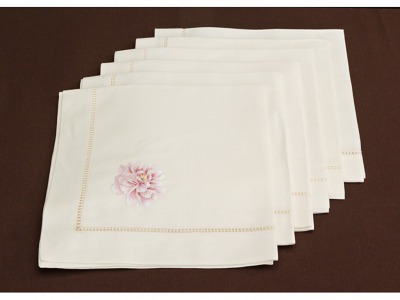 Комплект салфеток из 6 шт. 40*40 см.100% хлопок. ручная вышивка. вьетнам Gree Textile (859-002) 