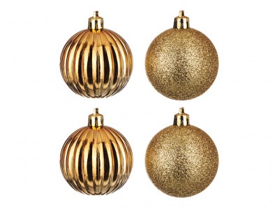 Набор шаров из 4 шт. диаметр=6 см. золото Polite Crafts&gifts (858-019) 