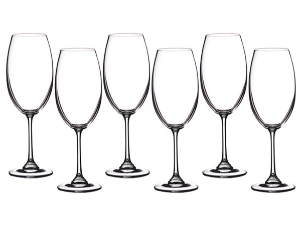 Набор бокалов для вина  из 6 шт. "barbara/milvus" 400 мл высота=23 см (кор=8набор.) CRYSTALITE (669-075)