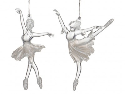 Декоративное изделие "балерина" прозрачный с серебр глиттером 14,5*11,5см. (ма Myco International (865-063) 