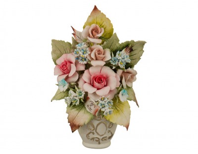 Декоративная ваза с розами 6*13*19 см. Arte Ca.sa. (635-596) 