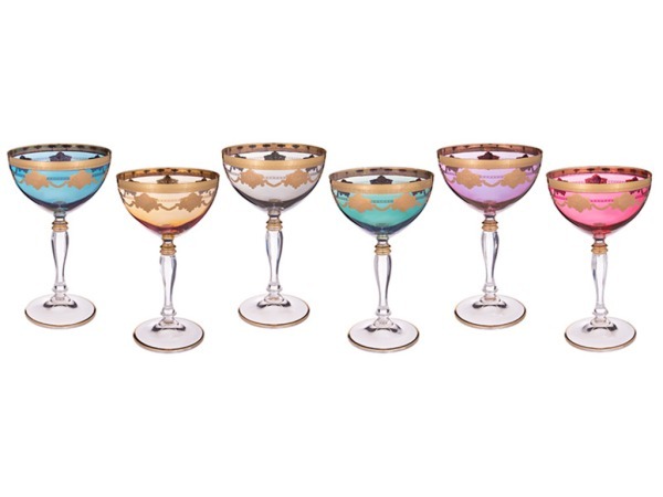Набор бокалов для коктейлей из 6 шт. "венециано" 200 мл.высота=17 см. ART DECOR (326-015)