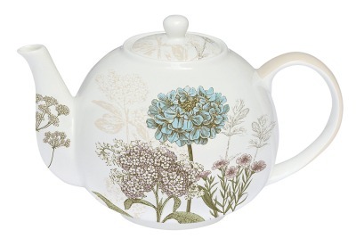 Чайник с ситечком Ботаника (бело-бежевый) в индивидуальной упаковке - EL-R0930_BOTA Easy Life (R2S)