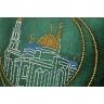 Декоративная подушка 35*35 "московская соборная мечеть" зелёная (703-399-2) 