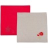 Комплект салфеток из 2-х шт "мак" , 40х40, серый+красный, 3d вышивка, 100% хлопок Оптпромторг Ооо (850-122-2) 