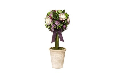 Цветочная композиция с розами в горшке 17х42 (TT-00000780)