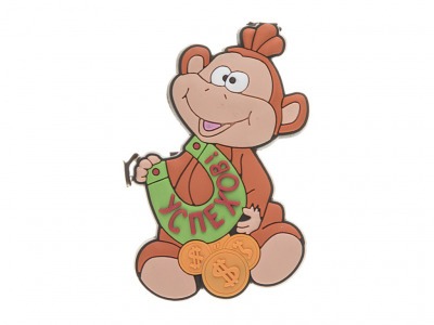 Магнит "обезьянка успехов" 4,5*0,5*6,5 см 2 вида в ассорт. Polite Crafts&gifts (117-174) 