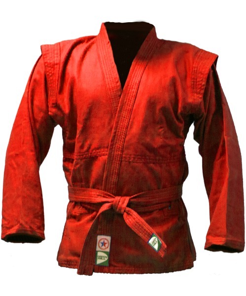 Куртка для самбо JS-302, красная, р.3/160 (157105)