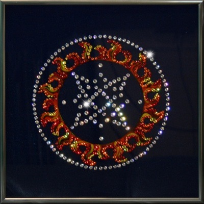 Картина Оберег Квадрат Сварога с кристаллами Swarovski (1429)