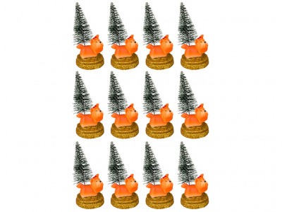 Комплект из 12-ти фигурок "собачка" 4*3,5*5 см. Chaozhou Fountains&statues (252-820) 