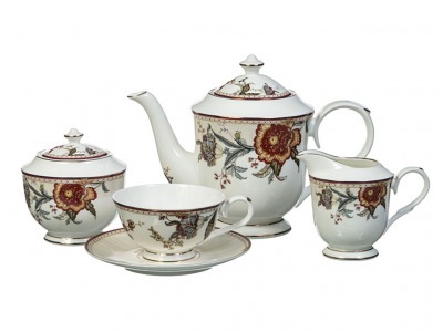 Чайный сервиз на 6 персон 15 пр. 900/150/250/350 мл. Porcelain Manufacturing (264-703) 
