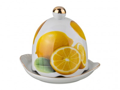 Лимонница с крышкой диаметр=10 см.высота=12 см. Porcelain Manufacturing (178-921) 