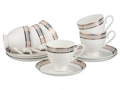 Чайный набор "афина" на 6 персон 12 пр.250 мл. Porcelain Manufacturing (169-067) 